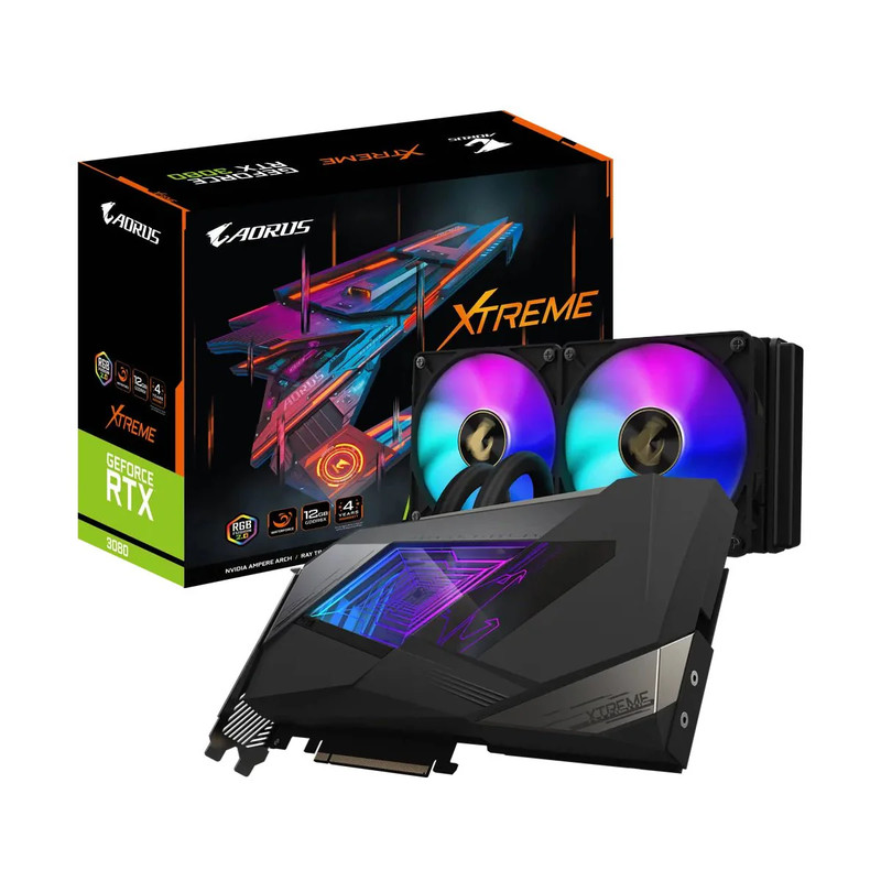 Gigabyte AORUS GeForce RTX 3080 XTREME WATERFORCE 12G Graphics Card - كرت الشاشة